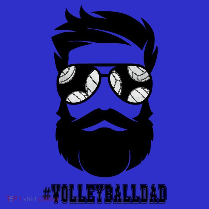 Volleyball Dad With Beard And Cool Sunglasses Gift T-Shirt