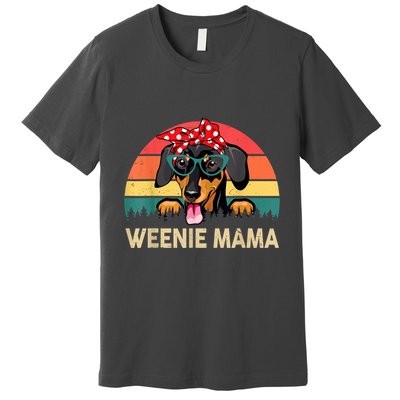 Vintage Dachshund Weenie Cute Mama Weiner Dog Mom Gift Premium T-Shirt