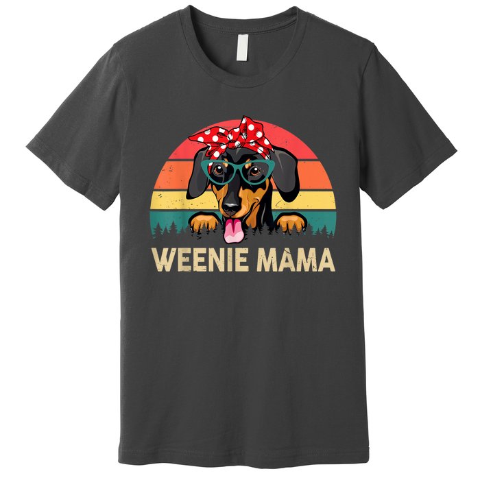 Vintage Dachshund Weenie Cute Mama Weiner Dog Mom Gift Premium T-Shirt