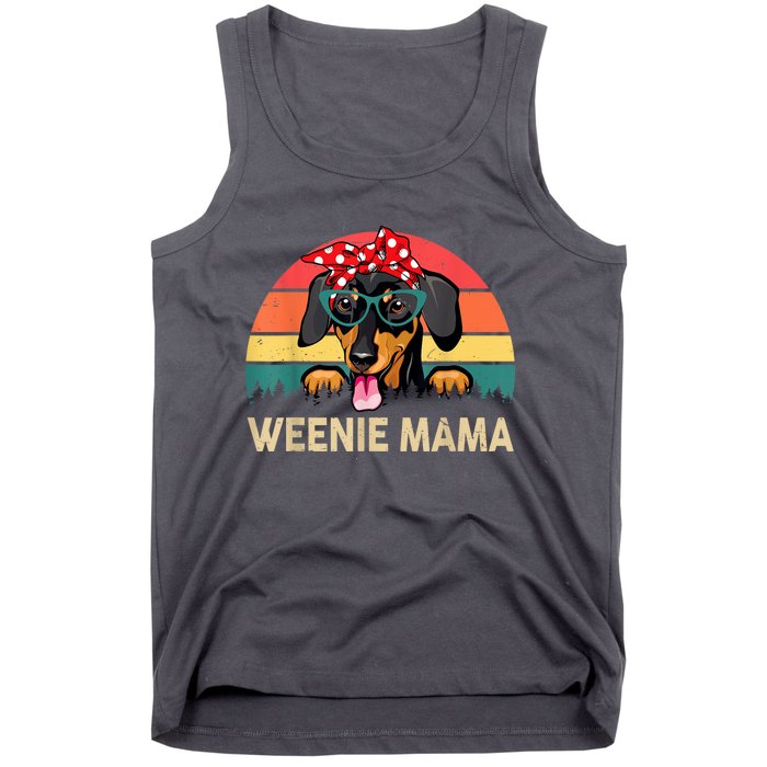 Vintage Dachshund Weenie Cute Mama Weiner Dog Mom Gift Tank Top