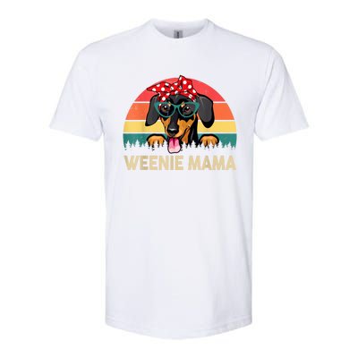 Vintage Dachshund Weenie Cute Mama Weiner Dog Mom Gift Softstyle CVC T-Shirt