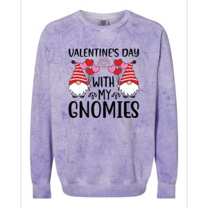 Valentine's Day With My Gnomies Gift Colorblast Crewneck Sweatshirt