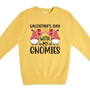 Valentine's Day With My Gnomies Gift Premium Crewneck Sweatshirt