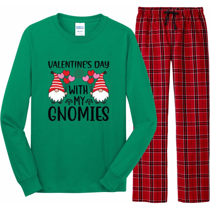 Valentine's Day With My Gnomies Gift Long Sleeve Pajama Set