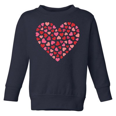 Valentines Day Women Red Pink Hearts Love Toddler Sweatshirt