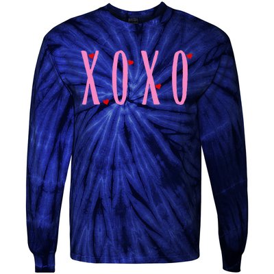 Valentine's Days, XOXOs For Women Tie-Dye Long Sleeve Shirt