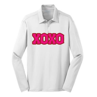 Valentines Day Xoxo Valentines Silk Touch Performance Long Sleeve Polo