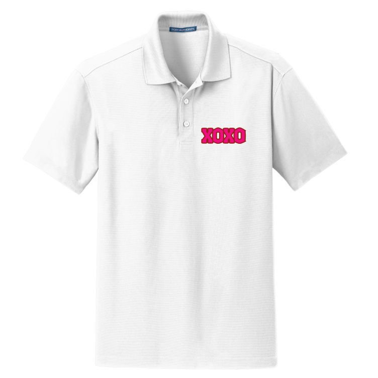 Valentines Day Xoxo Valentines Dry Zone Grid Polo