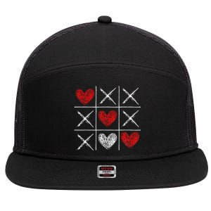 Valentines Day Xoxo 7 Panel Mesh Trucker Snapback Hat