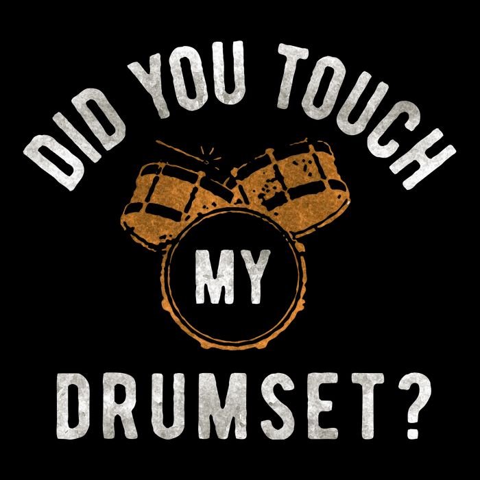 Vintage Did You Touch My Drumset Drummer Humor Backpack
