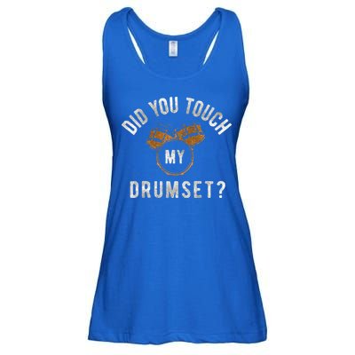 Vintage Did You Touch My Drumset Ladies Essential Flowy Tank
