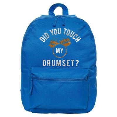 Vintage Did You Touch My Drumset 16 in Basic Backpack