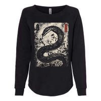 Vintage Distressed Year Of The Snake 2025 Chinese New Year Womens California Wash Sweatshirt