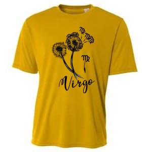 Virgo Dandelion Zodiac Sign Floral Horoscope Gift Cooling Performance Crew T-Shirt