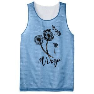 Virgo Dandelion Zodiac Sign Floral Horoscope Gift Mesh Reversible Basketball Jersey Tank