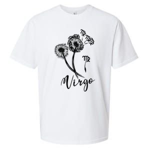 Virgo Dandelion Zodiac Sign Floral Horoscope Gift Sueded Cloud Jersey T-Shirt