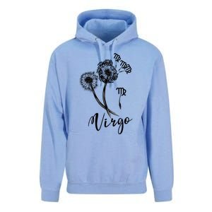 Virgo Dandelion Zodiac Sign Floral Horoscope Gift Unisex Surf Hoodie