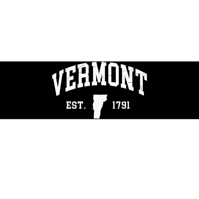 Vermont Est 1791 Distressed Worn Design Classic Bumper Sticker