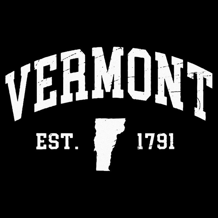 Vermont Est 1791 Distressed Worn Design Classic Drawstring Bag
