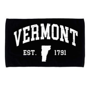 Vermont Est 1791 Distressed Worn Design Classic Microfiber Hand Towel