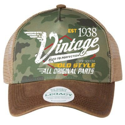 Vintage Est 1938 Top Notch Old Style Dad Gift 85th Birthday Legacy Tie Dye Trucker Hat