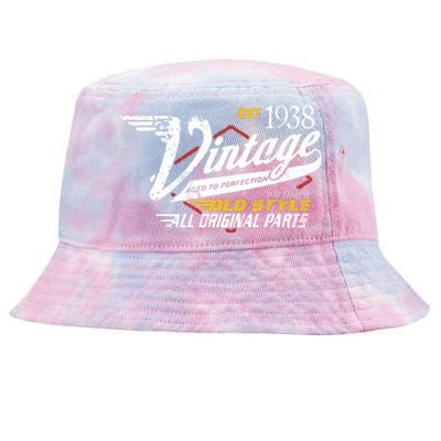 Vintage Est 1938 Top Notch Old Style Dad Gift 85th Birthday Tie-Dyed Bucket Hat