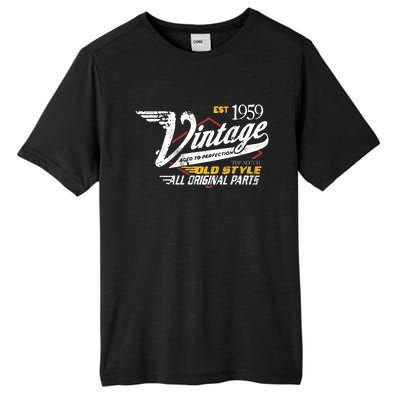 Vintage Est 1959 Top Notch Old Style Dad Gift 64th Birthday Tall Fusion ChromaSoft Performance T-Shirt