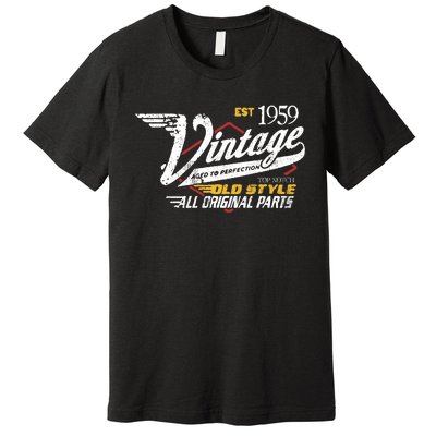 Vintage Est 1959 Top Notch Old Style Dad Gift 64th Birthday Premium T-Shirt