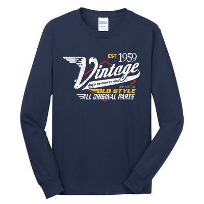 Vintage Est 1959 Top Notch Old Style Dad Gift 64th Birthday Tall Long Sleeve T-Shirt