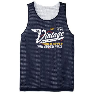 Vintage Est 1959 Top Notch Old Style Dad Gift 64th Birthday Mesh Reversible Basketball Jersey Tank