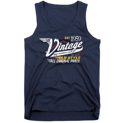 Vintage Est 1959 Top Notch Old Style Dad Gift 64th Birthday Tank Top