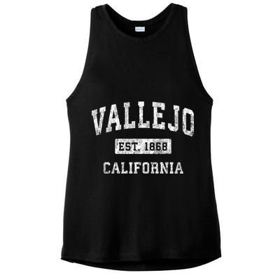 Vallejo Est 1868 California Ca Vintage Established Sports Design Ladies PosiCharge Tri-Blend Wicking Tank