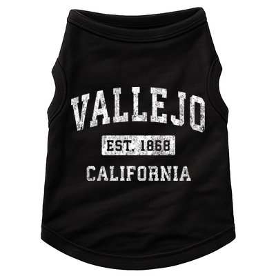 Vallejo Est 1868 California Ca Vintage Established Sports Design Doggie Tank