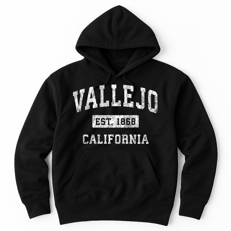 Vallejo Est 1868 California Ca Vintage Established Sports Design Hoodie