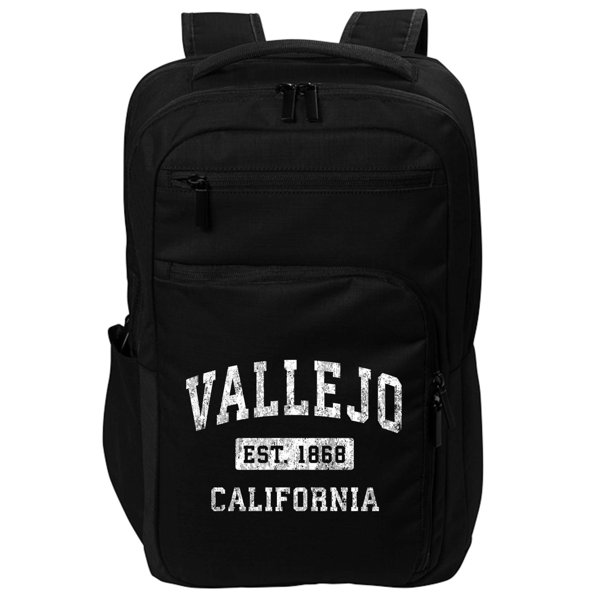 Vallejo Est 1868 California Ca Vintage Established Sports Design Impact Tech Backpack
