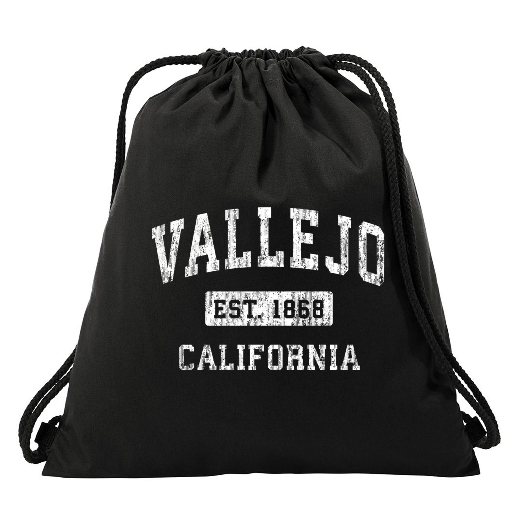 Vallejo Est 1868 California Ca Vintage Established Sports Design Drawstring Bag