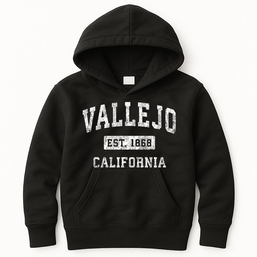 Vallejo Est 1868 California Ca Vintage Established Sports Design Kids Hoodie