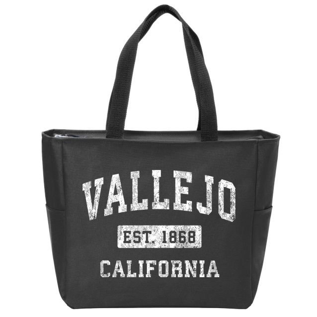 Vallejo Est 1868 California Ca Vintage Established Sports Design Zip Tote Bag