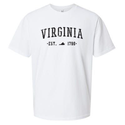 Virginia Est 1788 State Of Virginia Gift Sueded Cloud Jersey T-Shirt