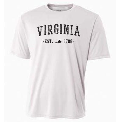 Virginia Est 1788 State Of Virginia Gift Cooling Performance Crew T-Shirt