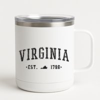 Virginia Est 1788 State Of Virginia Gift 12 oz Stainless Steel Tumbler Cup