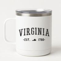 Virginia Est 1788 State Of Virginia Gift 12 oz Stainless Steel Tumbler Cup