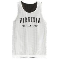 Virginia Est 1788 State Of Virginia Gift Mesh Reversible Basketball Jersey Tank