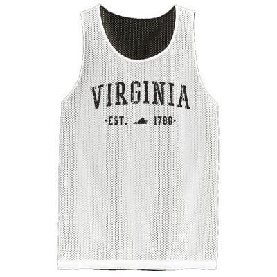 Virginia Est 1788 State Of Virginia Gift Mesh Reversible Basketball Jersey Tank