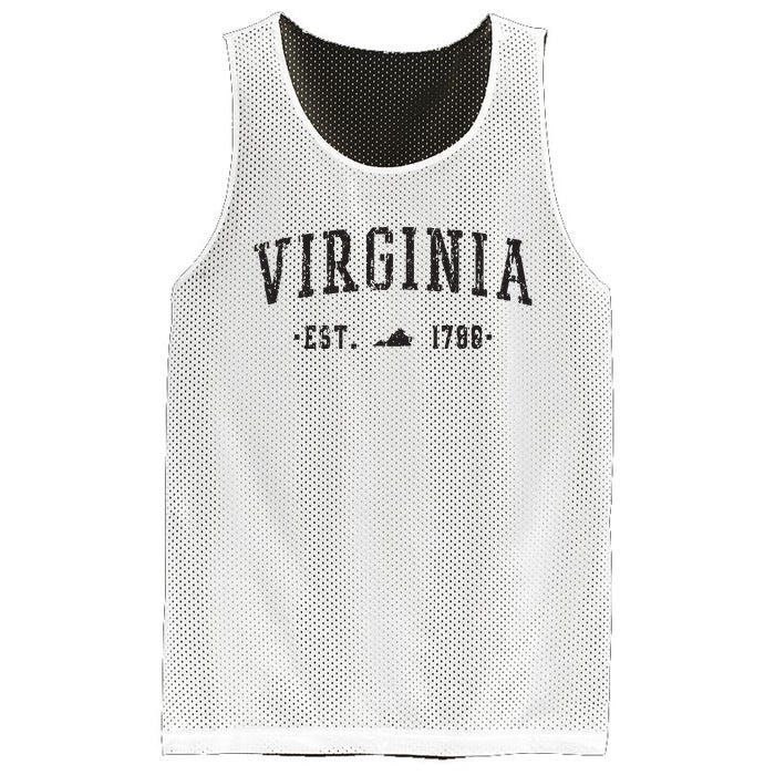 Virginia Est 1788 State Of Virginia Gift Mesh Reversible Basketball Jersey Tank