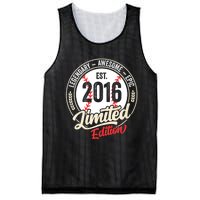 Vintage Est 2016 Limited Edition Birthday Baseball Player Mesh Reversible Basketball Jersey Tank