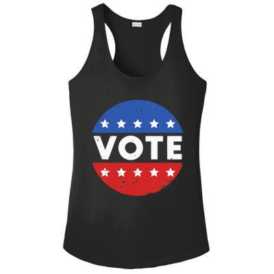 Vote Election 2024 Voter Vintage Button Ladies PosiCharge Competitor Racerback Tank