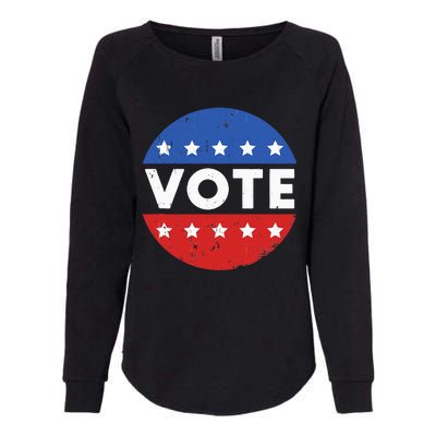 Vote Election 2024 Voter Vintage Button Womens California Wash Sweatshirt