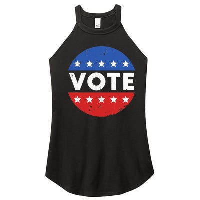 Vote Election 2024 Voter Vintage Button Women’s Perfect Tri Rocker Tank