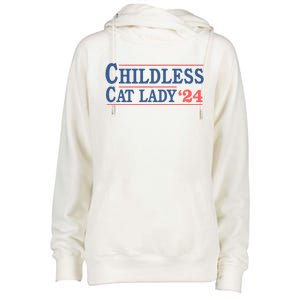 Voting Election 2024 Childless Cat Lady Voting Election 2024 Usa Womens Funnel Neck Pullover Hood